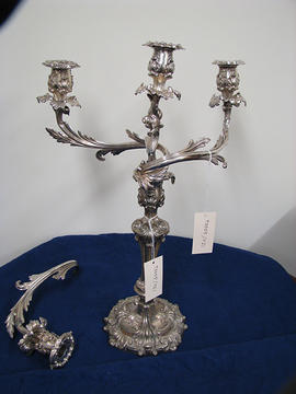 Pair of two-light Candelabra and one identical four-light Candelabra