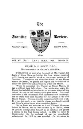 The Grantite Review Vol. XII No. 7