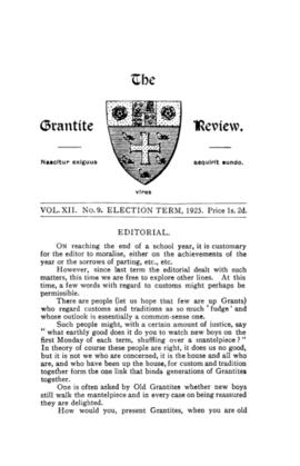 The Grantite Review Vol. XII No. 9