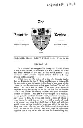 The Grantite Review Vol. XIII No. 2