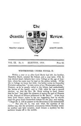 The Grantite Review Vol. IX No. 3