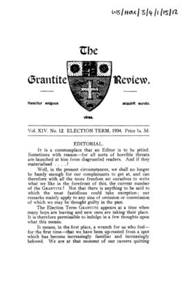 The Grantite Review Vol. XIV No. 12