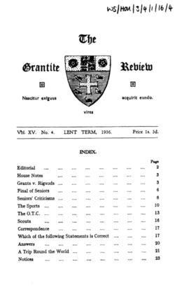 The Grantite Review Vol. XV No. 4