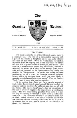 The Grantite Review Vol. XIII No. 11