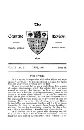 The Grantite Review Vol. X No. 5