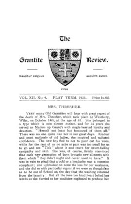 The Grantite Review Vol. XII No. 4