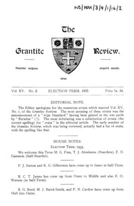 The Grantite Review Vol. XV No. 2