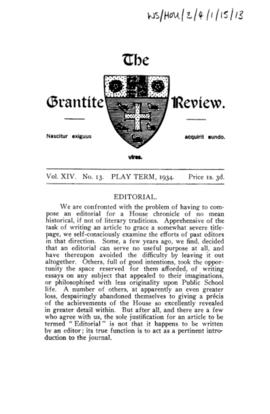 The Grantite Review Vol. XIV No. 13