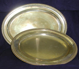 Two silver plated platters