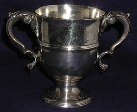 Irish George III two handled silver cup