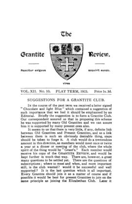 The Grantite Review Vol. XII No. 10