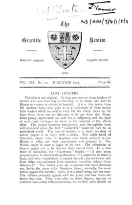 The Grantite Review Vol. VII No. 12