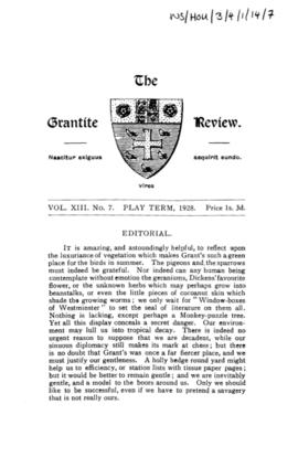 The Grantite Review Vol. XIII No. 7