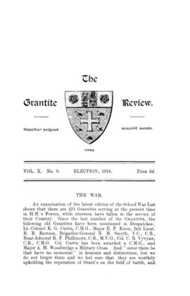 The Grantite Review Vol. X No. 9
