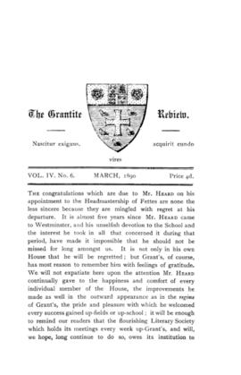 The Grantite Review Vol. IV No. 6