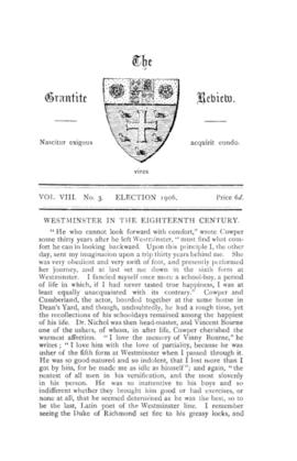 The Grantite Review Vol. VIII No. 3