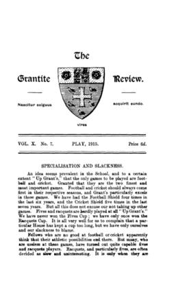 The Grantite Review Vol. X No. 7