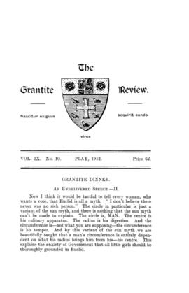 The Grantite Review Vol. IX No. 10