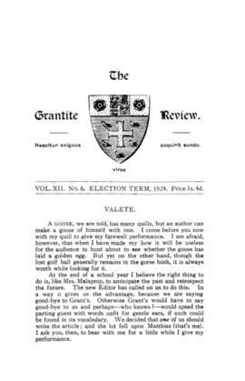 The Grantite Review Vol. XII No. 6