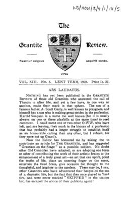 The Grantite Review Vol. XIII No. 5