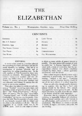 The Elizabethan, Vol. 21, No. 5
