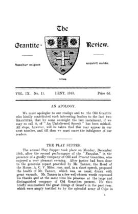 The Grantite Review Vol. IX No. 11