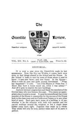 The Grantite Review Vol. XII No. 3
