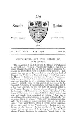 The Grantite Review Vol. VIII No. 8