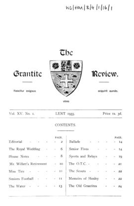 The Grantite Review Vol. XV No. 1