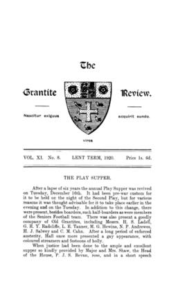 The Grantite Review Vol. XI No. 8