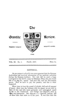 The Grantite Review Vol. XI No. 1