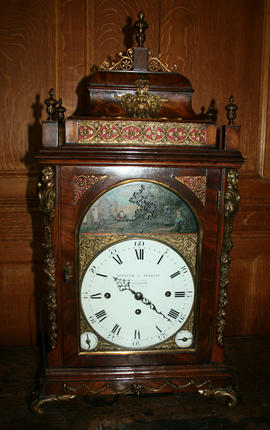 Musical table clock signed Spencer and Perkins, London