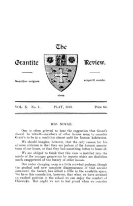 The Grantite Review Vol. X No. 1
