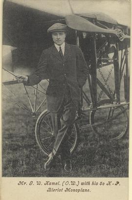 Mr G.W. Hamel (OW) with his 50 H-P Bleriot Monoplane