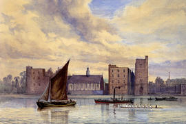 Lambeth Palace and a School Eight by A. Severn