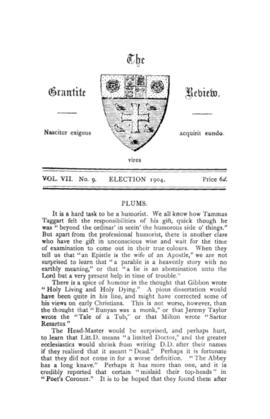 The Grantite Review Vol. VII No. 9