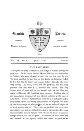 The Grantite Review Vol. VI No. 1