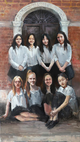 Portrait of Eight Queen's Scholars by Lucy Li