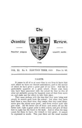 The Grantite Review Vol. XI No. 6