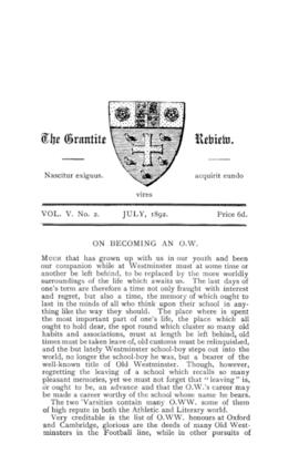 The Grantite Review Vol. V No. 2