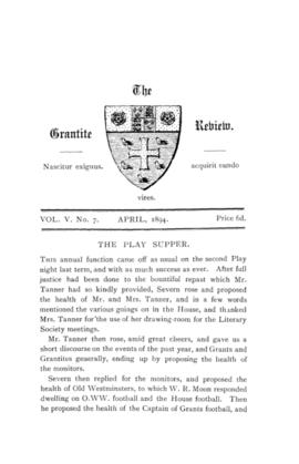 The Grantite Review Vol. V No. 7