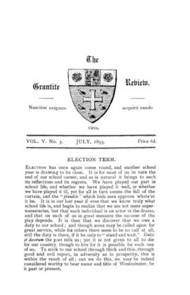The Grantite Review Vol. V No. 5