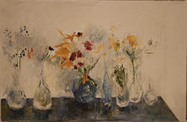 Flowers in seven vases by Barbara Robinson
