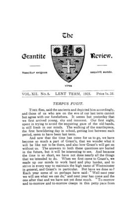 The Grantite Review Vol. XII No. 8
