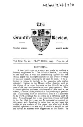 The Grantite Review Vol. XIV No. 10