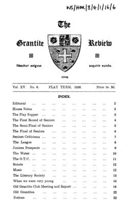 The Grantite Review Vol. XV No. 6