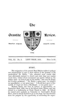 The Grantite Review Vol. XI No. 5