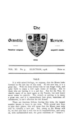 The Grantite Review Vol. XI No. 3